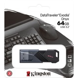 Kingston DataTraveler Exodia Onyx 64 GB, USB-Stick schwarz/schwarz, USB-A 3.2 Gen 1