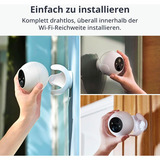 SwitchBot Outdoor Spotlight Cam 2K, Überwachungskamera weiß