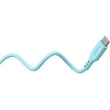 goobay USB 2.0 Silikonkabel türkis, USB-C Stecker > USB-C Stecker türkis, 1,5 Meter, PD 60 Watt
