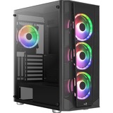 Aerocool Prism ARGB, Tower-Gehäuse schwarz, Tempered Glass