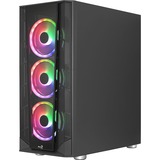 Aerocool Prism ARGB, Tower-Gehäuse schwarz, Tempered Glass