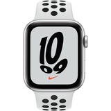 Apple Watch SE, Smartwatch silber/hellgrau, 44mm, Nike+ Sportarmband, Aluminium-Gehäuse