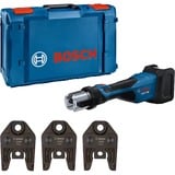 Bosch Akku-Presswerkzeug GPT 18V-32 Professional solo, 18Volt, Kit TH, Pressmaschine blau, ohne Akku und Ladegerät, 3 Pressbacken Standard TH, in L-BOXX
