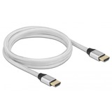 DeLOCK Ultra High Speed HDMI-Kabel 48 Gbps 8K 60Hz silber, 2 Meter