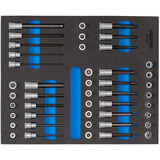 GEDORE Steckschlüssel-Satz 3/8" in Check-Tool-Modul, 52teilig (2005 CT2-TX 30)