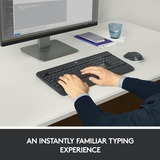Logitech MK540 Advanced, Desktop-Set DE-Layout, 2,4-GHz-Unifying, für Windows, kompatibel mit PC/Notebook