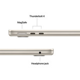 Apple MacBook Air 34,5 cm (13,6") 2025 CTO, Notebook champagner, 16 GB, 1 TB (1 TB SSD), Polarstern, M4, MacOS, Deutsch