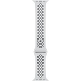 Apple Nike Sportarmband, Uhrenarmband platin/schwarz, 41 mm