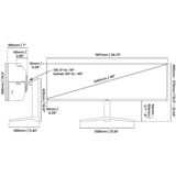 Arozzi Nova 49TUW165, Gaming-Monitor 124.5 cm (49 Zoll), grün, UWQHD, VA, Curved, HDMI, DP, USB-C, USB-Hub, 165Hz Panel
