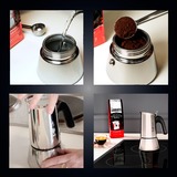 Bialetti Venus, Espressomaschine silber, 10 Tassen