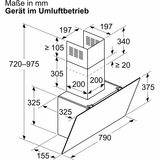 Bosch DWK85DK60 Serie 2, Dunstabzugshaube schwarz, 80 cm