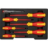 Bosch Professional VDE Schraubendreher-Set PH/SL Professional, 7-teilig rot/gelb, 6 VDE-Schraubendreher, Phasenprüfer SL3