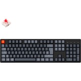 Keychron K10, Gaming-Tastatur schwarz/grau, DE-Layout, Gateron G Pro Red, Aluminiumrahmen, RGB
