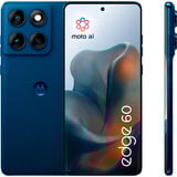 Motorola edge 60 512GB, Handy Gibraltar Sea, Android, Finish mit Canvas-Optik, 12 GB LPDDR4X