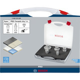Bosch PRO Ceramic dry X-LOCK Bohrkronen-Set, Ø 20 - 68mm, Bohrer-Satz 5-teilig, für kleine Winkelschleifer