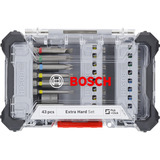 Bosch Professional Schrauberbit-Set Extra Hard, 43-teilig, Bit-Satz grau/schwarz