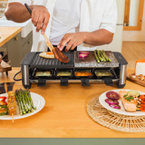 Cecotec Raclette Cheese&Grill 16000 Inox Mixgrill schwarz/edelstahl, 1.400 Watt, für 8 Personen