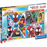 Clementoni Supercolor - Marvel Spidey und seine Freunde, Puzzle 3x 48 Teile