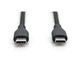 Digitus USB 2.0 Silikon-Anschlusskabel USB-C > USB-C schwarz, 0,5 Meter, PD, Laden mit bis zu 60 Watt