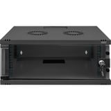 Digitus Wandgehäuse, SOHO, unmontiert - 540x400 mm (BxT) , IT-Schrank schwarz, 4 Höheneinheiten