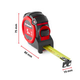 EINHELL Bandmaß, 5 Meter schwarz/rot