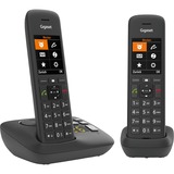 Gigaset C575A Duo, analoges Telefon schwarz, Anrufbeantworter