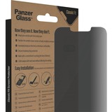 PanzerGlass Classic Fit Privacy Bildschirmschutz, Schutzfolie transparent, iPhone 14, 13, 13 Pro