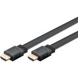 goobay High Speed HDMI 2.1 Flachkabel mit Ethernet 8K / 60 Hz schwarz, 2 Meter, 48 Gbit/s