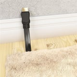 goobay High Speed HDMI 2.1 Flachkabel mit Ethernet 8K / 60 Hz schwarz, 2 Meter, 48 Gbit/s