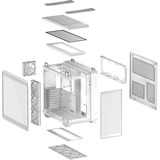 ASUS TUF GAMING GT502 HORIZON ARGB , Tower-Gehäuse weiß, Tempered Glass x 2