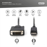 Digitus Adapterkabel DisplayPort > DVI-D schwarz, 5 Meter