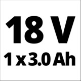 EINHELL Akku-Multifunktions-Werkzeug GE-HC 18Li T Kit, 18 Volt, Hochentaster rot, Li-Ion-Akku 3,0Ah
