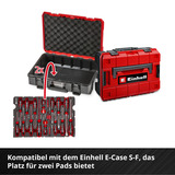 EINHELL Schraubendreher-Set, in E-Case-Einleger, Werkzeug-Set schwarz/rot, 17-teilig