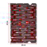 EINHELL Schraubendreher-Set, in E-Case-Einleger, Werkzeug-Set schwarz/rot, 17-teilig