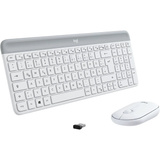 Logitech MK470 Slim Combo, Desktop-Set weiß, DE-Layout, Scherenmechanik