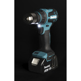 Makita Akku-Bohrschrauber mit Wechselkopfsystem DDF491ZJ01, 18Volt blau/schwarz, ohne Akku und Ladegerät, mit vier verschiedenen Aufsätzen