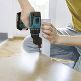 Makita Akku-Bohrschrauber mit Wechselkopfsystem DDF491ZJ01, 18Volt blau/schwarz, ohne Akku und Ladegerät, mit vier verschiedenen Aufsätzen