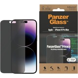 PanzerGlass Classic Fit Privacy Bildschirmschutz, Schutzfolie transparent, iPhone 14 Pro Max