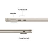 Apple MacBook Air 34,5 cm (13,6") 2025 CTO, Notebook champagner, 24 GB, 512 GB (512 GB SSD), Polarstern M4, MacOS, Deutsch