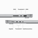 Apple MacBook Pro (16") 2023 CTO, Notebook silber, M3 Max 40-Core GPU, MacOS, Amerikanisch, 41.1 cm (16.2 Zoll) & 120 Hz Display, 1 TB SSD
