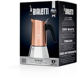 Bialetti Venus, Espressomaschine kupfer/silber, 4 Tassen