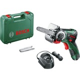 Bosch Akku-Säge NanoBlade EasyCut 12, 12Volt, Kettensäge grün/schwarz, Li-Ion-Akku 2,0Ah, im Koffer