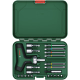 Bosch Bit-Ratschenschraubendreher T-Griff mit Bit-Satz, 22-teilig grün/schwarz, Drehmoment bis 46 Nm