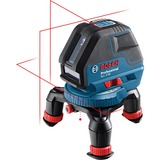 Bosch Linienlaser GLL 3-50 Professional, mit Empfänger, Kreuzlinienlaser blau/schwarz, L-BOXX 136, rote Laserlinien