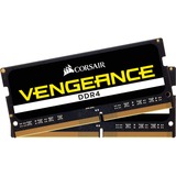 Corsair SO-DIMM 8 GB DDR4-2400 (2x 4 GB) Dual-Kit, Arbeitsspeicher schwarz, CMSX8GX4M2A2400C16, Vengeance