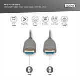 Digitus HDMI AOC Hybrid Glasfaserkabel, UHD 8K schwarz, 30 Meter