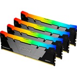 Kingston FURY DIMM 128 GB DDR4-3600 (4x 32 GB) Quad-Kit, Arbeitsspeicher schwarz, KF436C18RB2AK4/128, Renegade RGB, INTEL XMP