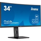 iiyama ProLite XCB3494WQSN-B5, LED-Monitor 86 cm(34 Zoll), schwarz (matt), UWQHD, USB-C, VA-Panel, 120Hz Panel
