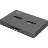 Digitus Dual M.2 NVM SSD Docking Station, Dockingstation schwarz, USB-C, M2 SSD, SD-E