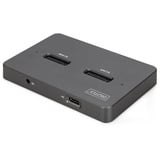 Digitus Dual M.2 NVM SSD Docking Station, Dockingstation schwarz, USB-C, M2 SSD, SD-E